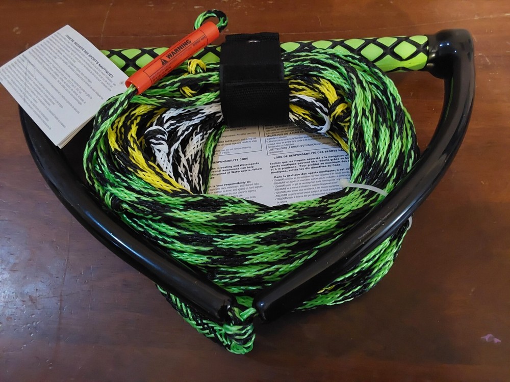 Airhead 3 Section Performance Wakeboard Rope Custom 65' - 15" Handle Low Stretch