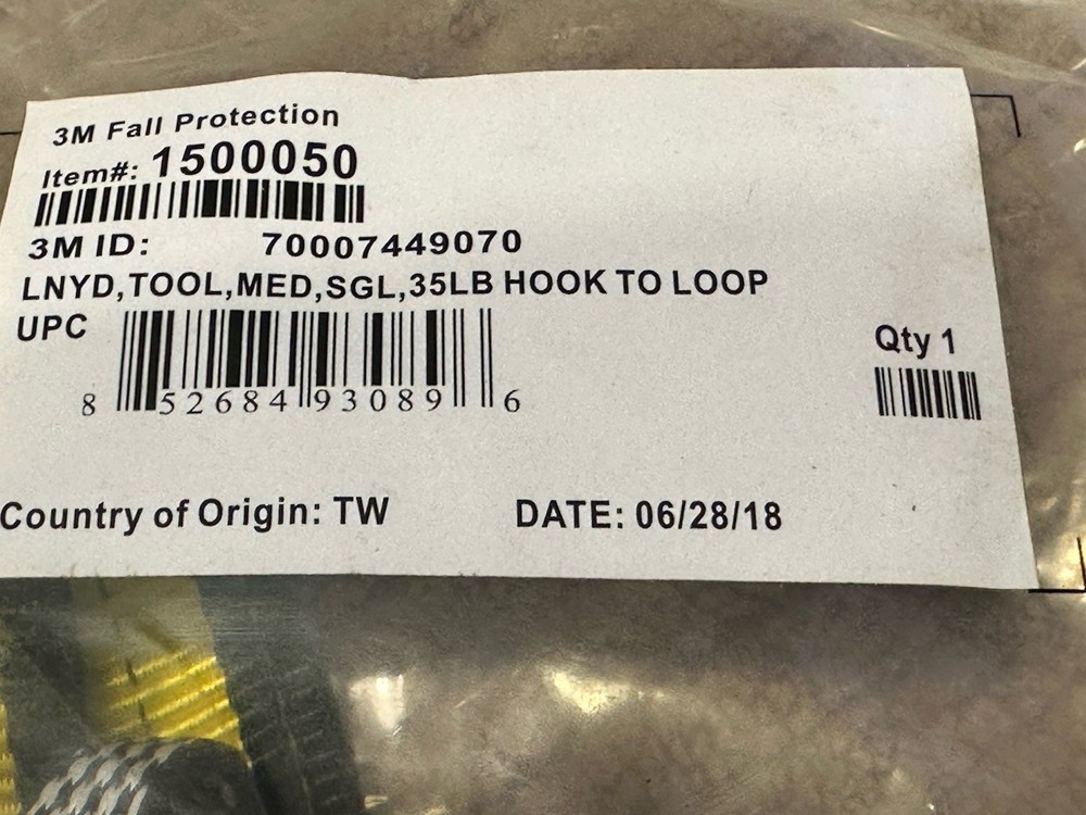 3m Fall Protection 1500050 Lanyard DBI-Sala Hook2loop