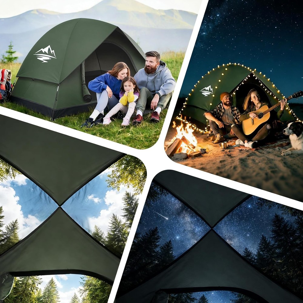 Tent for Camping with Rainfly Waterproof Windproof Easy Setup PortableHiking