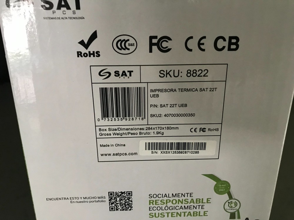 PRINTER SAT RECEIPT THERMAL PRINTER 22T UEB