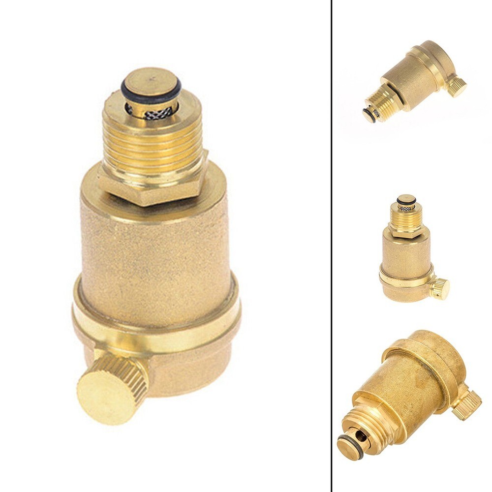 Pressure Release Bleed Valve Home Renovation Brass Gold Water Heater 61mm