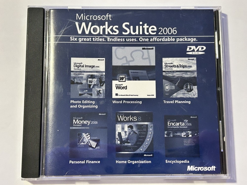 Microsoft Works Suite 2006 PC DVD ROM Software USED PREOWNED