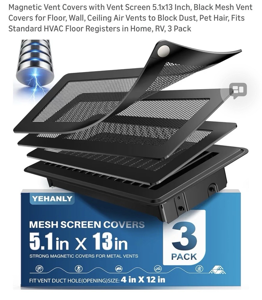 5.1in X 13in Mesh Screen Covers