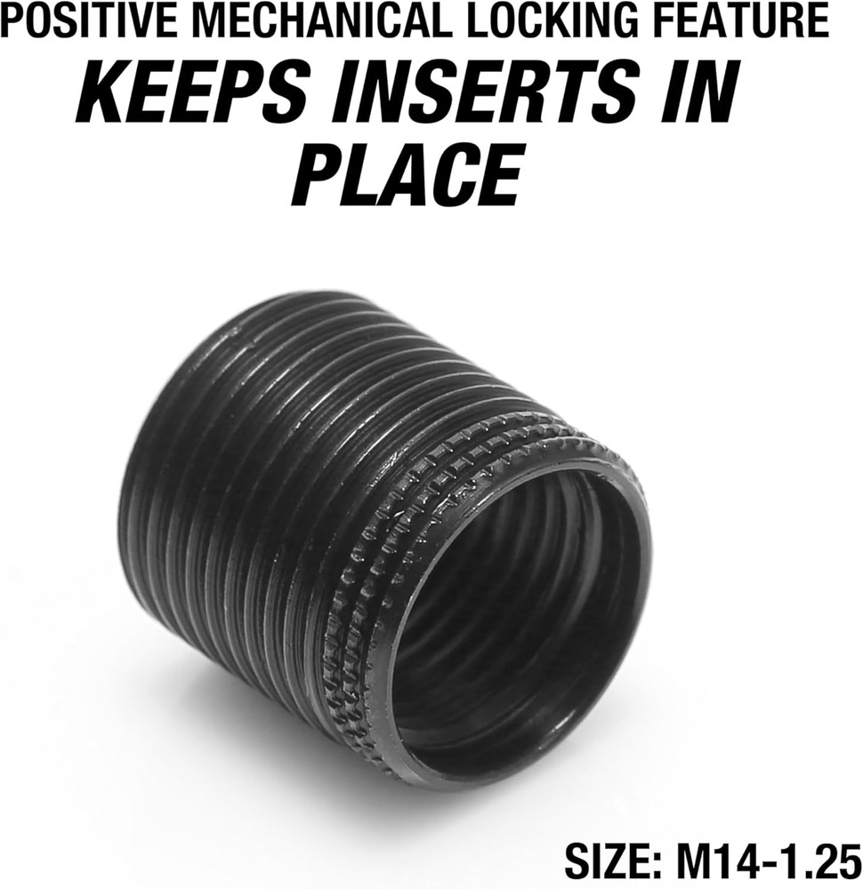 25648 Fix-A-Thread Spark Plug Saver Inserts, Metric, M14 - 1.25, Socket Rethread