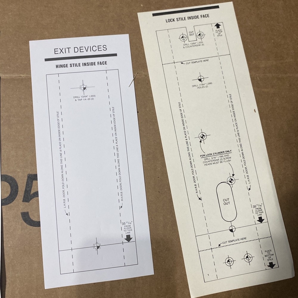 Brand New-Open Box-LSDA Crossbar Exit Device Model 1052DU