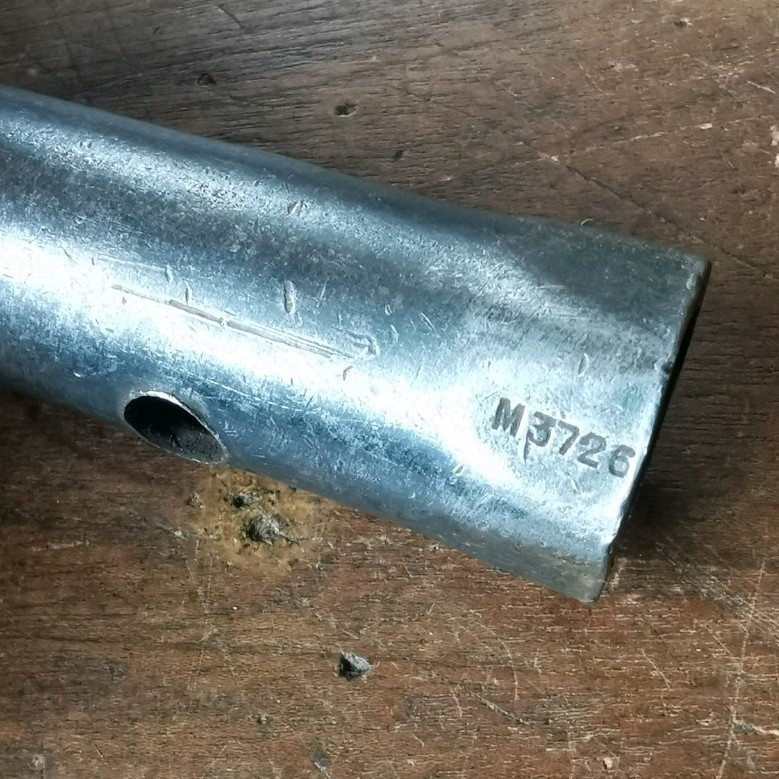 Vintage Pre War Morris M3726 box spanner, modified, one end has been removed.