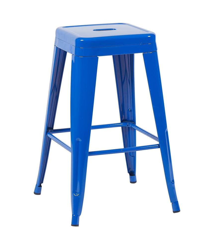 24 Inch Counter Height Stool, Backless Metal Bar Stools Set of 4, Non-Stackabl