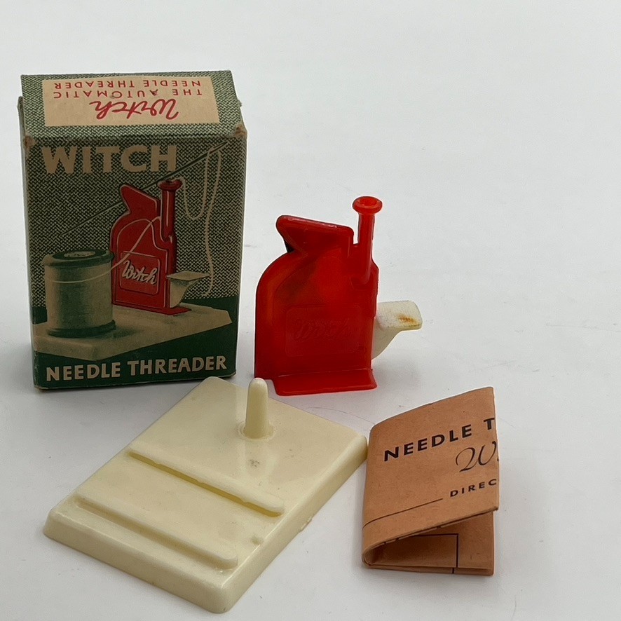 Vintage Witch Automatic Needle Threader w/ instructions & Box Germany Crafter