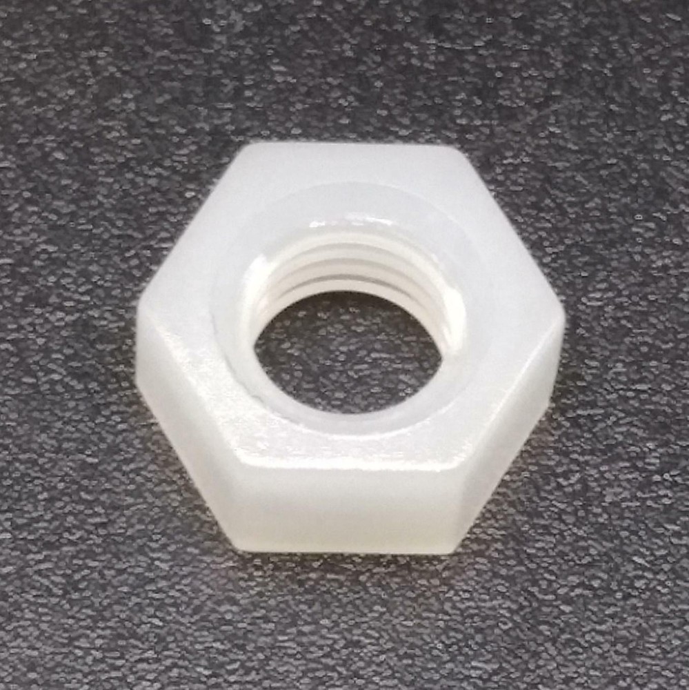 100pcs M5 Metric Thread Insert Screw Fastener White Nylon Hex Nut