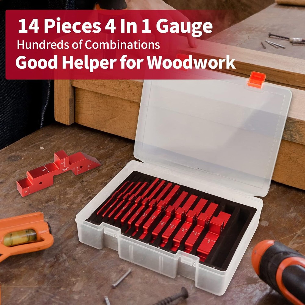 Setup Blocks Woodworking 14 Pcs Precision Aluminum Router Table Setup Bars