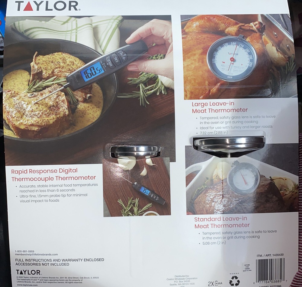 Thermometer 3-piece Set Digital and 2 Leave-In Taylor