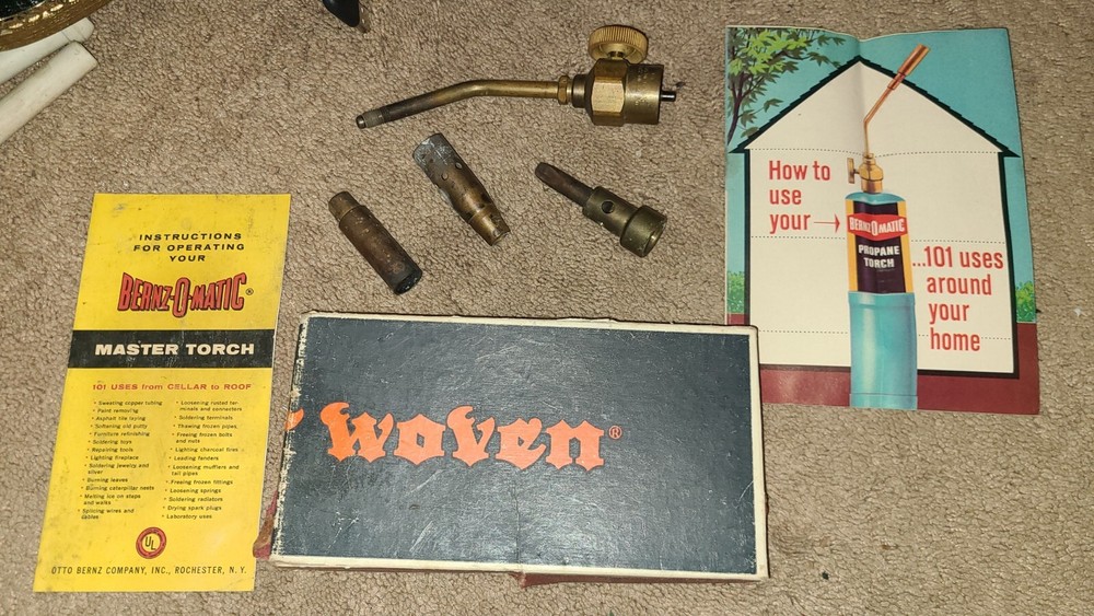 Vintage Benzomatic Torch With Tips In Original Box 177