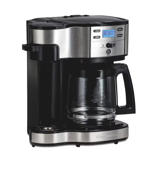 Hamilton Beach 2-Way Coffee Maker 12 Cup Single Serve Programmable Black