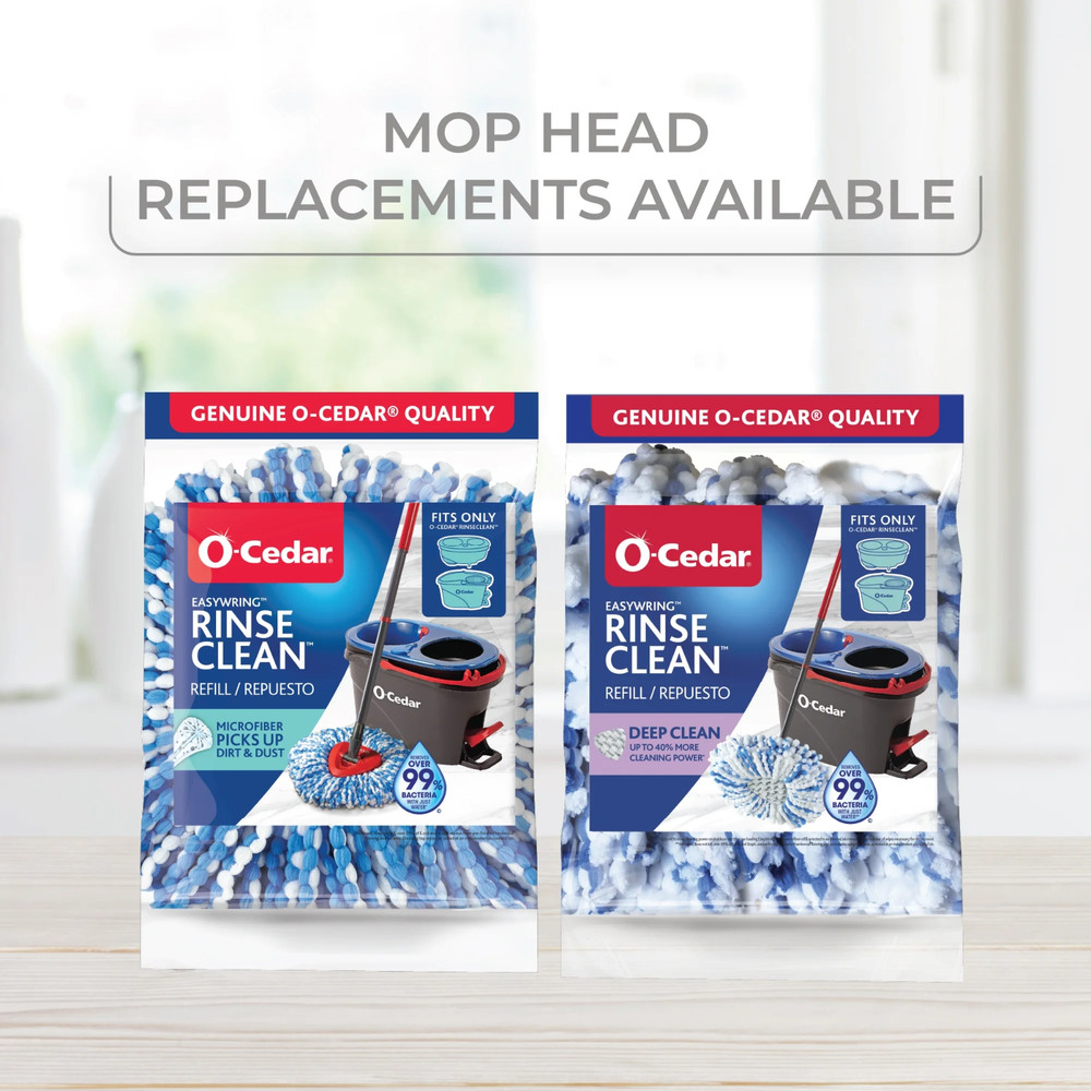 O-Cedar RinseClean Spin Mop & Bucket System,Clean with Clean Water - NEW