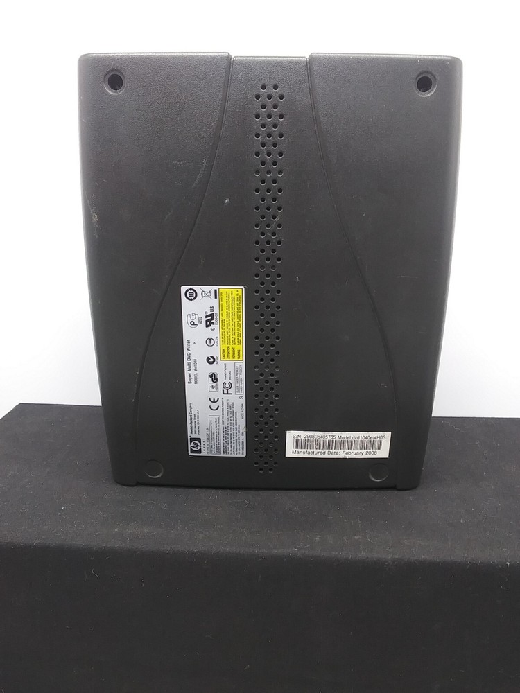 HP DVD1040 External Super Multiformat LightScribe DVD Writer Untested No Cords