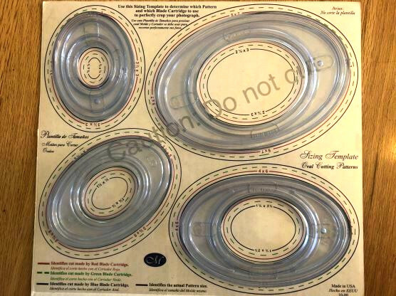 Creative Memories: Oval Cutting Patterns (Set of 4 plus Sizing Template)