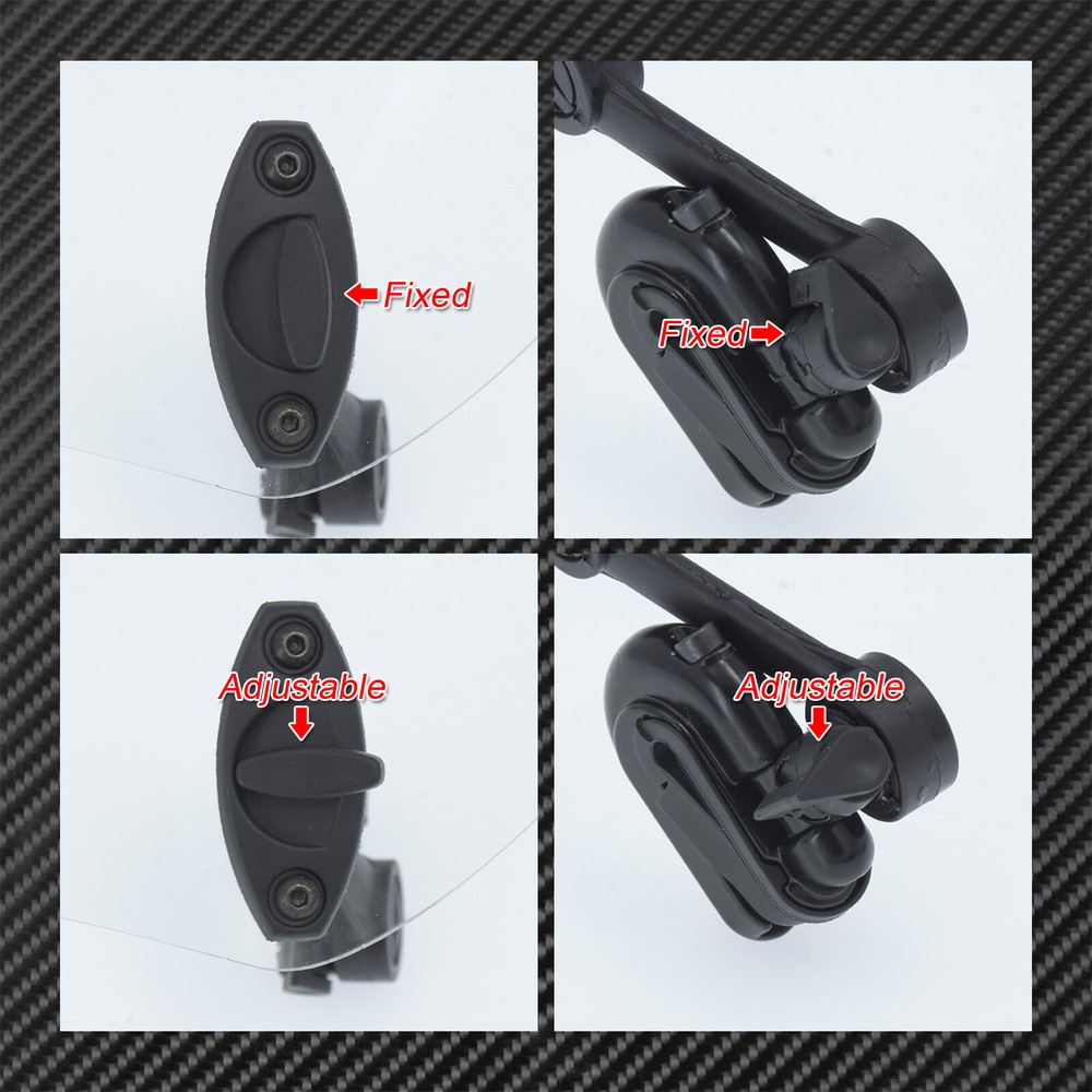 Motorcycle Clip On Adjustable Windshield Spoiler Windscreen Extension Deflector