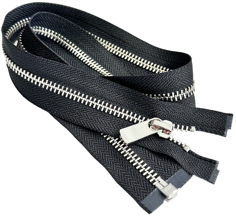 EVERBRIGHT Top YKK #5 Nickel Silver Wave Long Pull Separating Jacket Zipper
