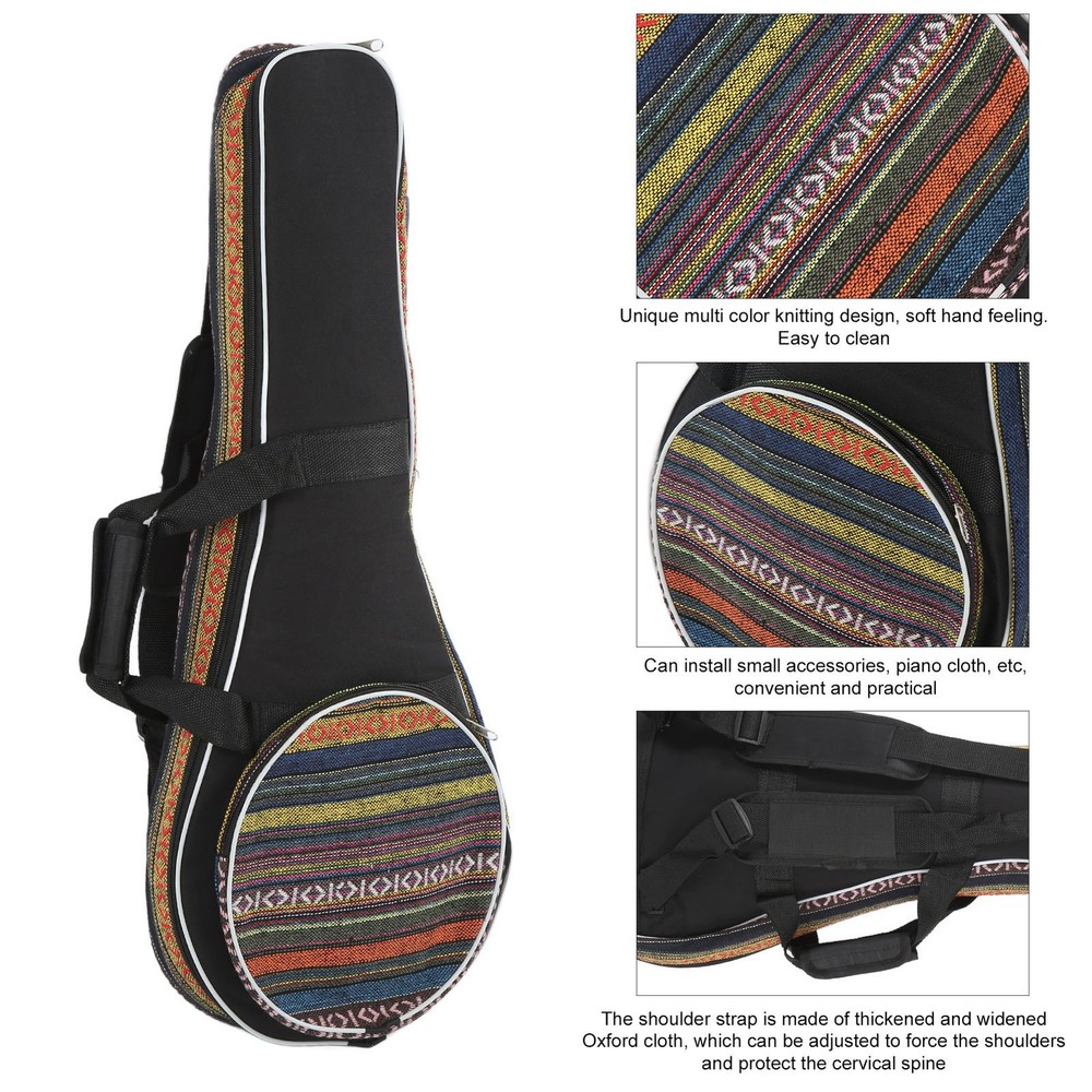 Mandolin Bag Easy Carry Portable Ethnic Style Adjustable Shoulder Strap WT