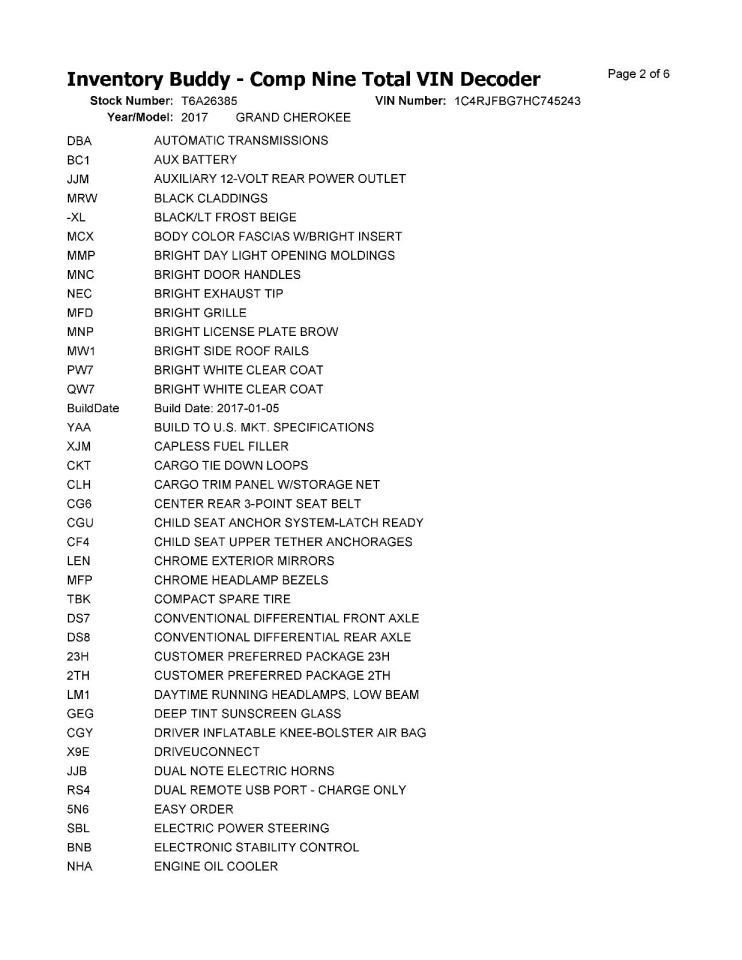 CHERGRAND 2017 Transmission Shift 999391