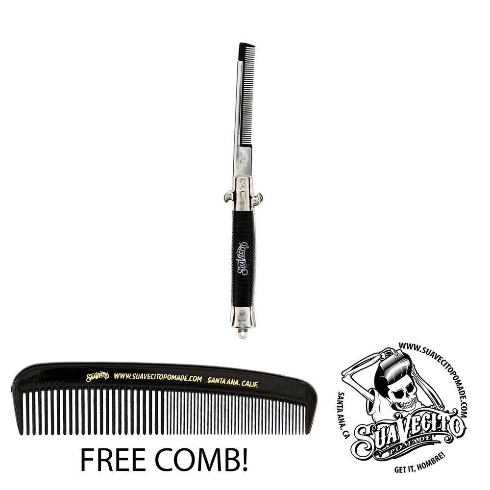 Suavecito Switchblade Handle Folding Comb