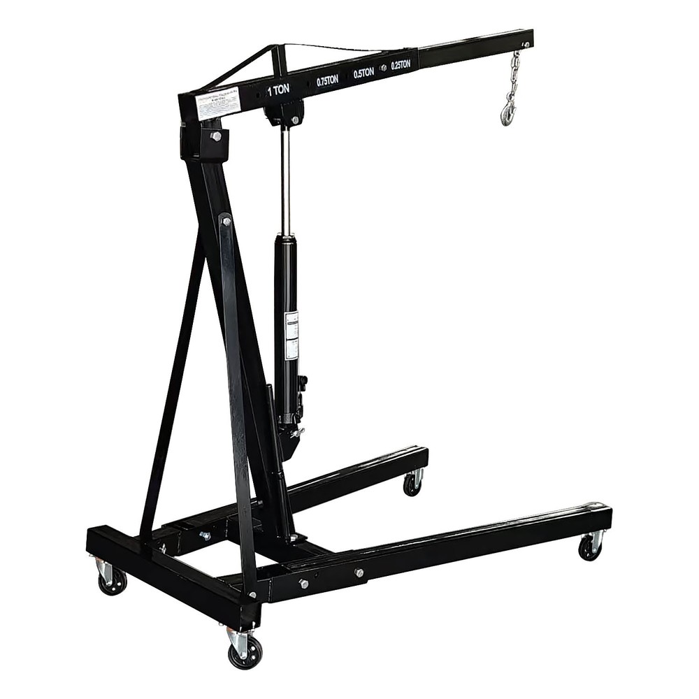 Adjustable Foldable Hydraulic Engine Hoist Crane Lift 4 Adjustable Position 1Ton