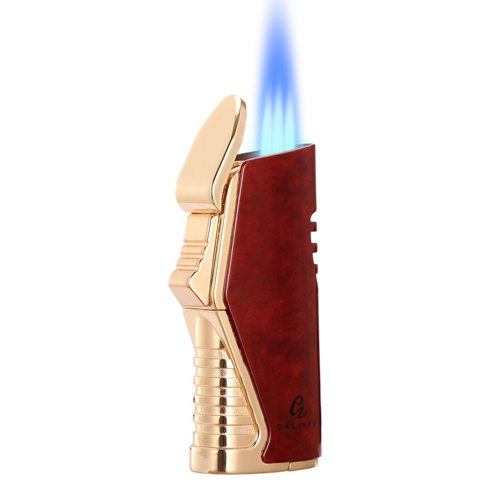 Galiner 3 Jet Torch Flame Cigar Lighter With Punch Adjustable Windproof Gift Box