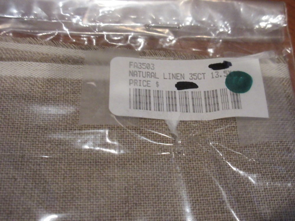 35 ct NATURAL/RAW Linen 13.5 x 18"