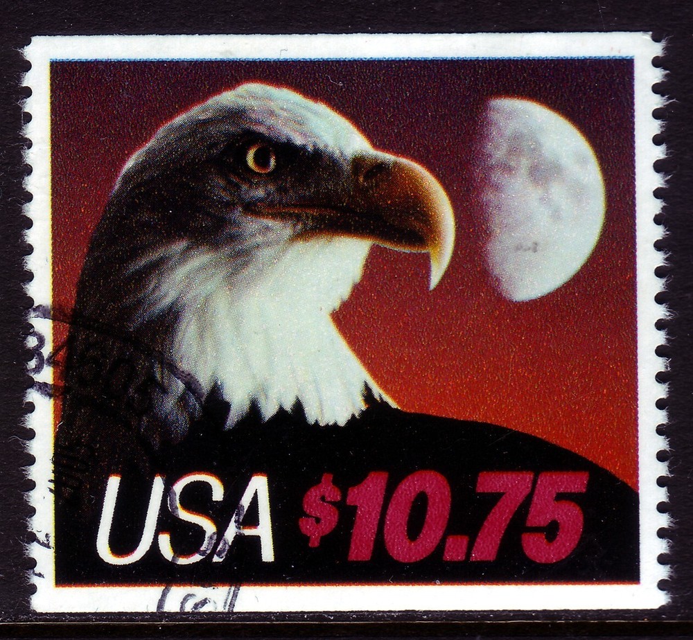 USED #2122 EAGLE AND HALF MOON. VERY FINE 1. SCV $7.50
