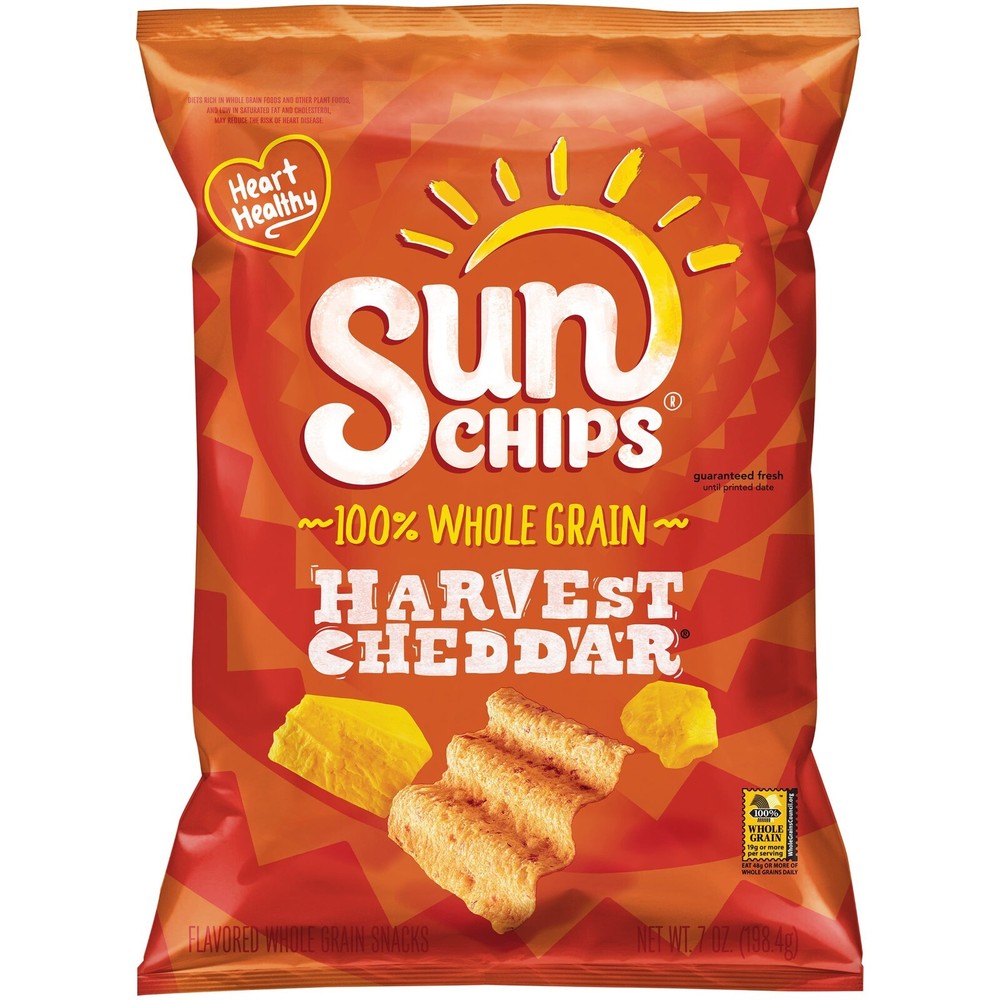 2 Pack Sun Chips Harvest Cheddar Multigrain 7oz Each ( 14 Oz Total order)
