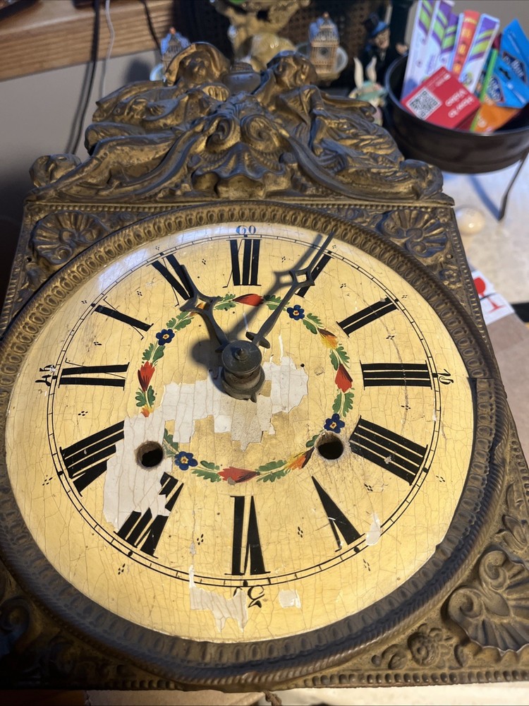 Antique German Black Forest Shield  Clock-parts/restore