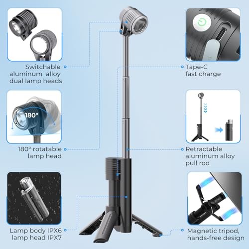 Flashlight Mini Camping Lights,4500mAh Rechargeable LED Bright Flash Light