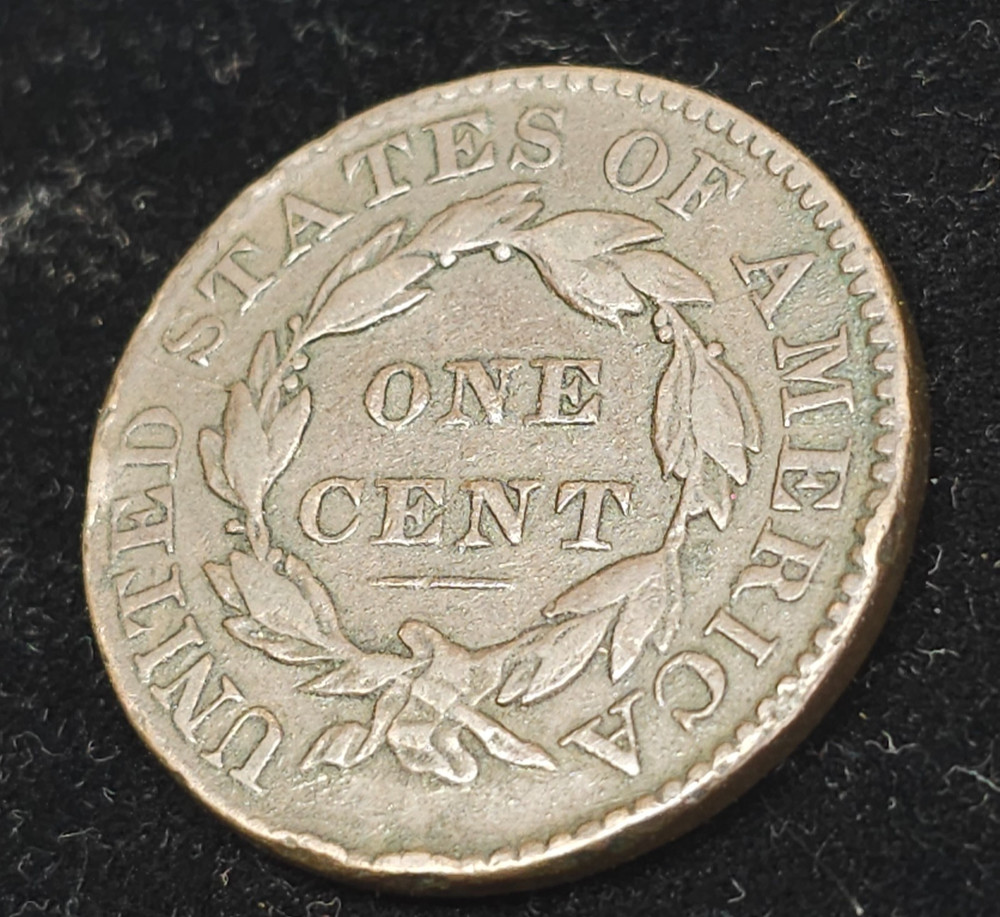1829 Coronet Head , coronet Large Cent , F / VF