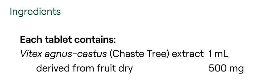 MediHerb Chaste Tree 90 Tablets