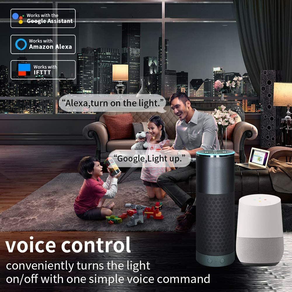 3 Way Smart Light Switch, work with Alexa IFTTT Remote Control, No Hub Required