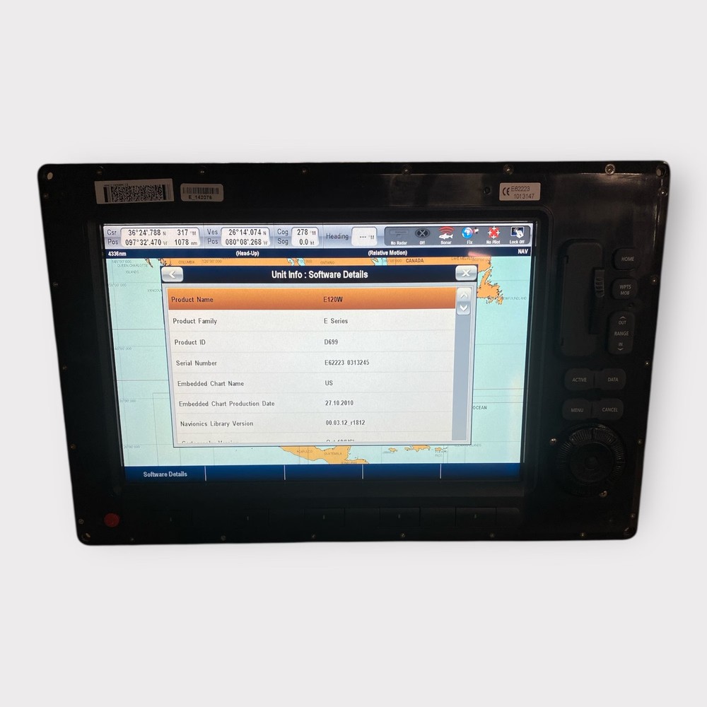 Raymarine E120W Widescreen Multifunction Display E62223 *CORE ONLY* Fully Tested