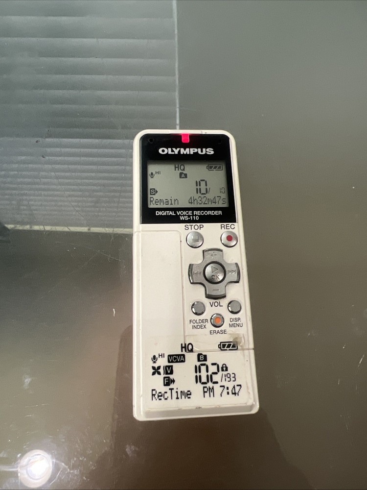Olympus Digital Voice Recorder WS-110 Tested/Working