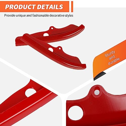 Front Bumper Lip Splitter Protector Cover Compatible with 2015 2016 2017 Red