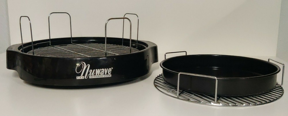 NUWAVE PRO PLUS INFRARED OVEN DRIP PAN, 2 WIRE COOKING RACKS + BASE 20322