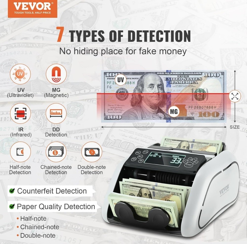 VEVOR Money Bill Counter Machine Bill