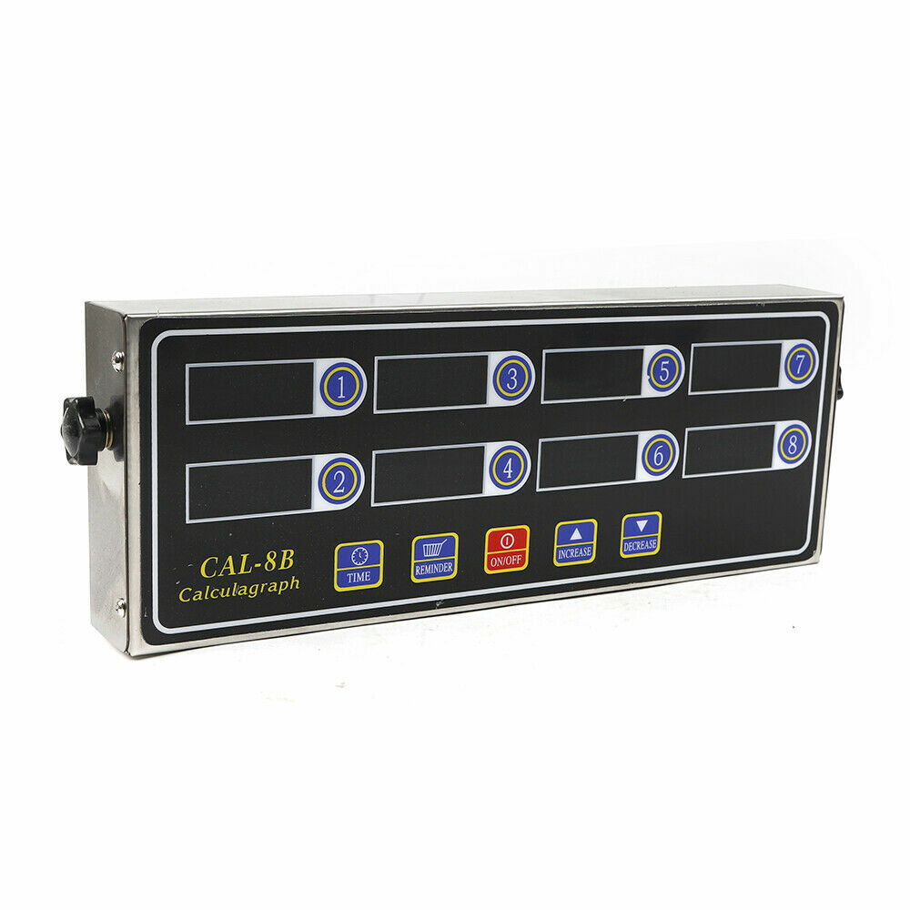 8 Channel Commercial Digital Timer Calculagraph Kitchen Loud Countdown Clock