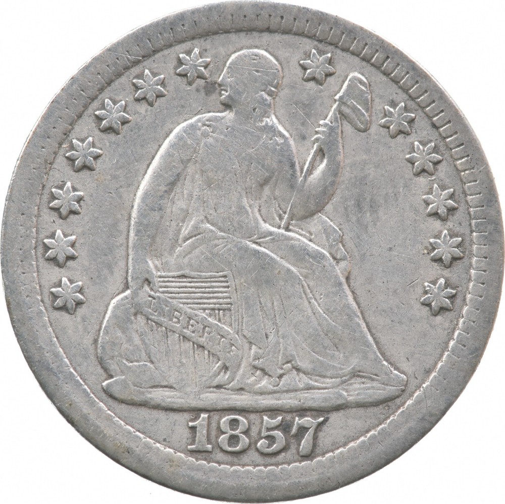 1857 Seated Liberty Half Dime *5494