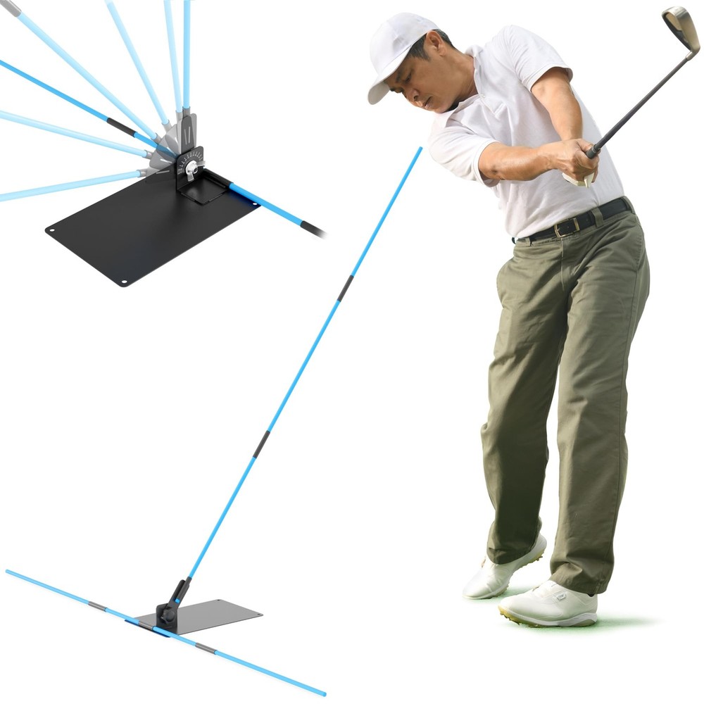 Golf Alignment Stick Holder Plate Professional Swing Trainer Practice Tool Tr...