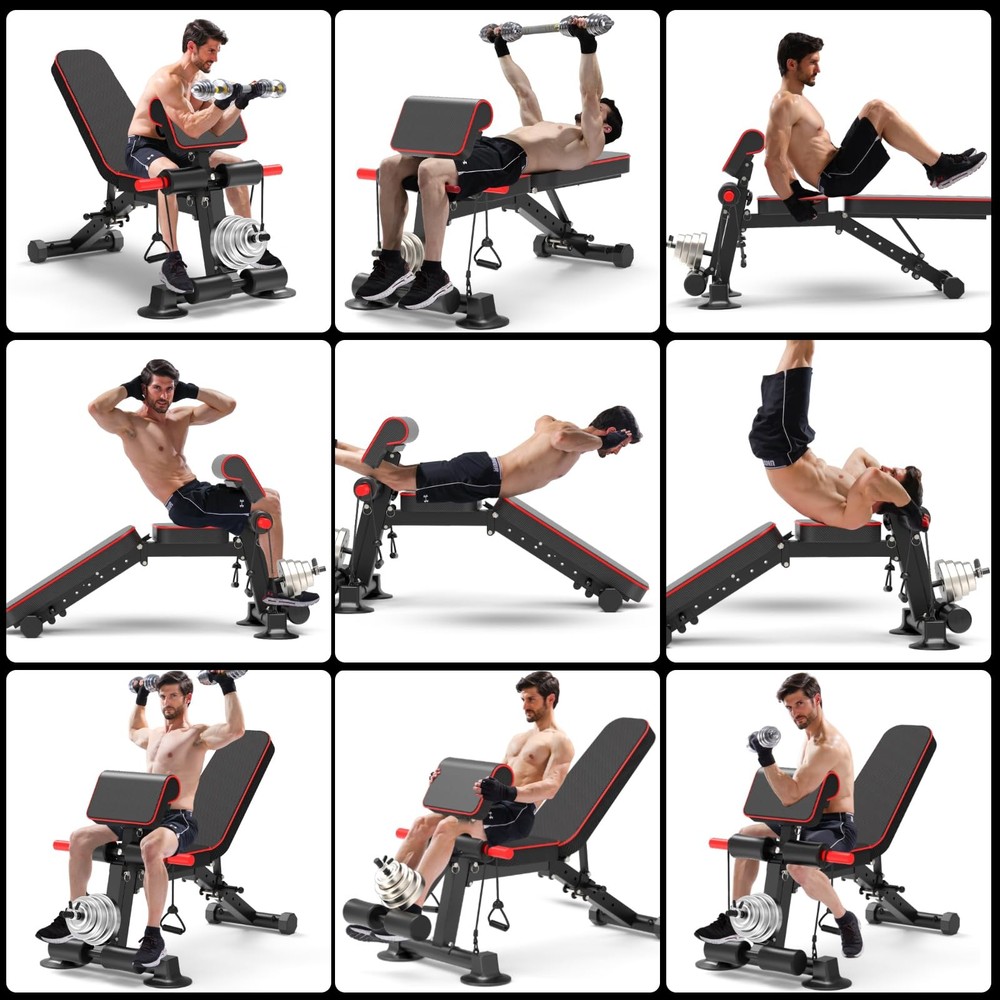 Adjustable Weight Bench - Utility workout Benches for Exercise, Free Installa...