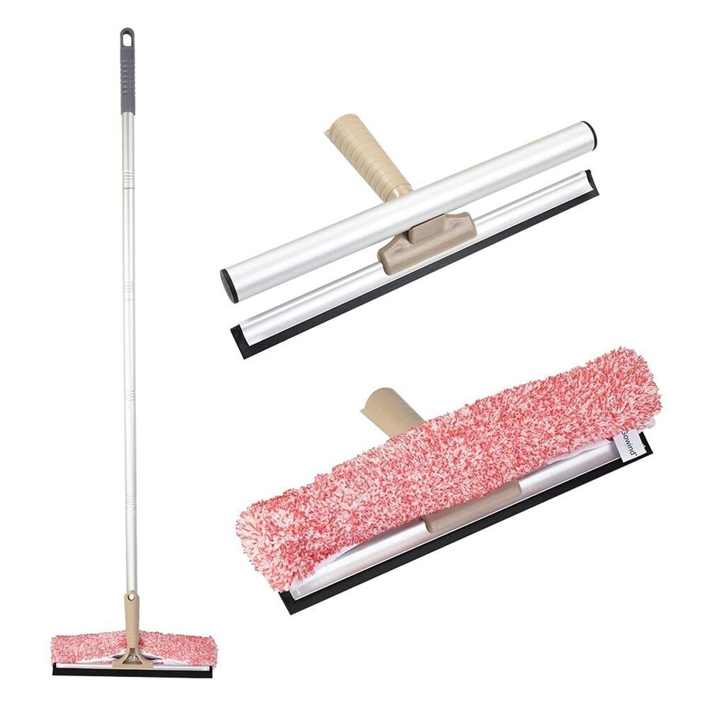 Multi-Purpose 12 inch Window Squeegee with 6.7inch-49.4inch Adjustable Alumin...