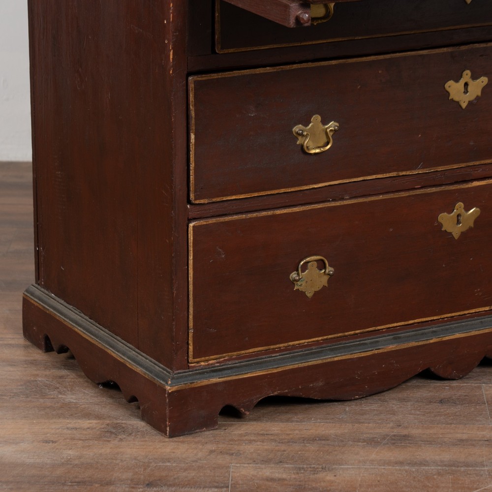 19th Century Original Painted Swedish Secretary Dated 1807