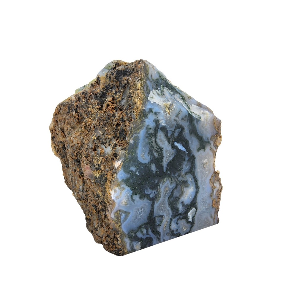 Moss Agate, 3+ lbs, cabbing rough, lapidary, #R-6884