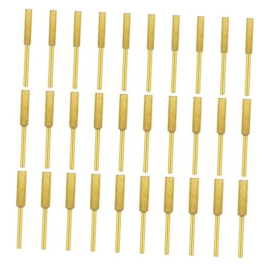 Pcs Diamond Chainsaw Sharpener Bits, High Hardness Titanium Plated 30 Gold
