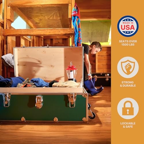 Large Armor Camp Trunk with Removeable Wheels 32" With Removable Wheels Slate