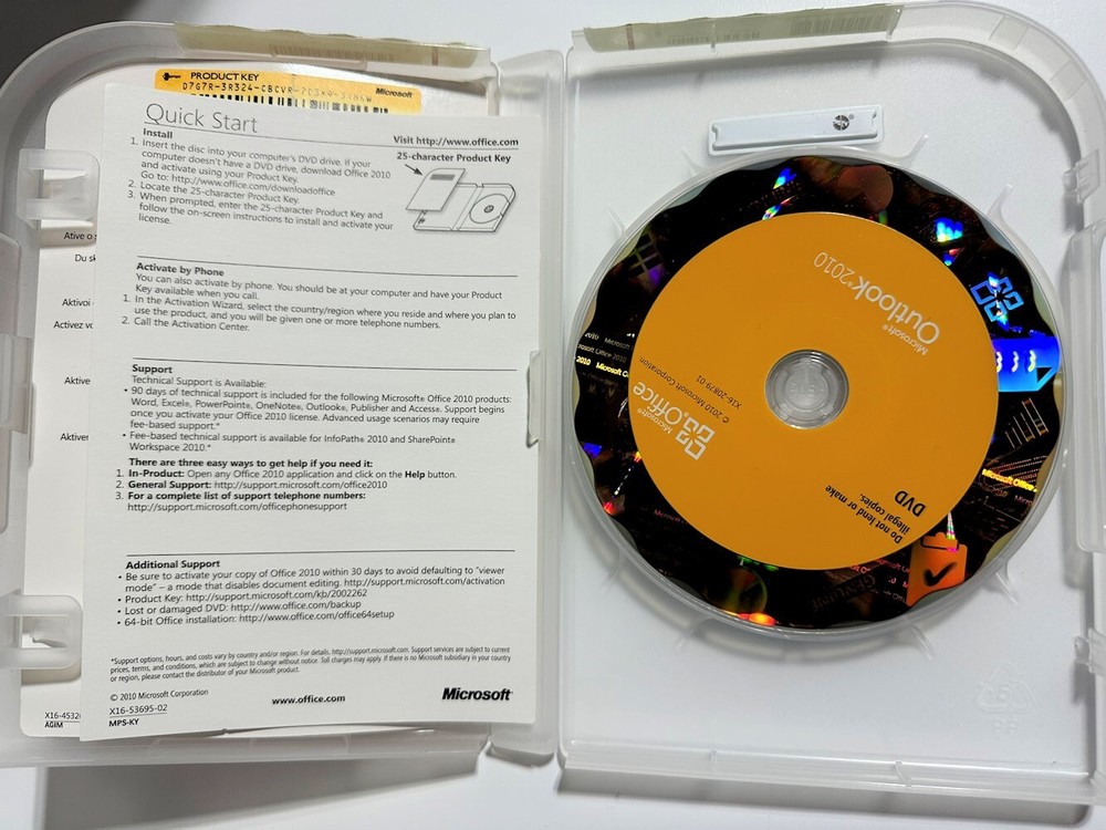Microsoft Office Outlook 2010 OPEN BOX, Mail Management NOT for Windows 10/11